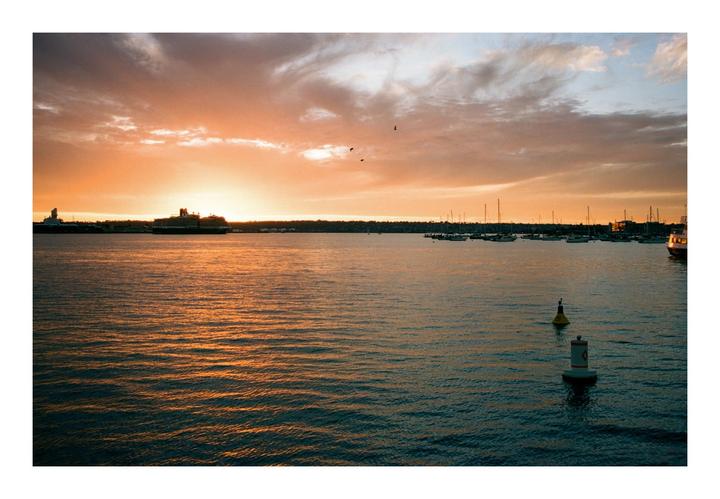 Two Buoys and a sunset | Leica MP, 35/1.2 Nokton IV, Portra 160
