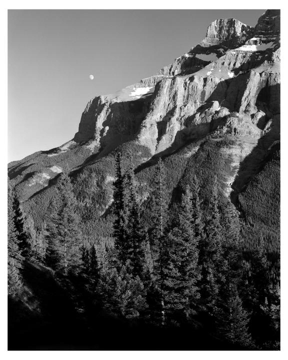 Moonrise, Mount Rundle. Banff National Park, Alberta, Canada. [Fomapan 100 - Nagaoka Seisakusho 4x5 // Fujinon 150mm f6.3 - Nikon R60 Filter]
