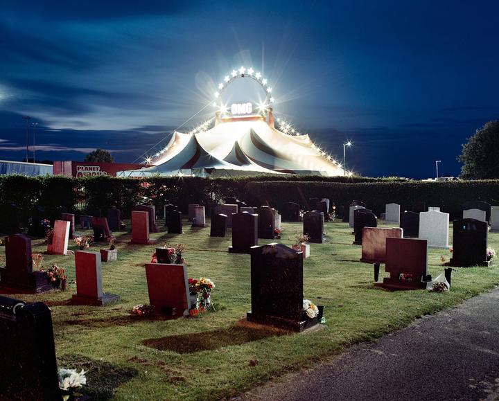 The Graveyard and the Circus [Pentax 6x7 / 75mm 4.5 / Kodak Gold 200 +2 stops]