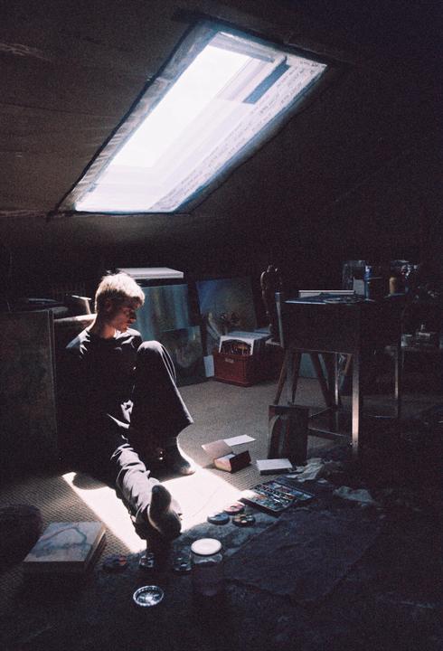 self-portrait in my little studio