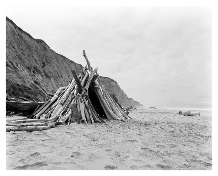 Driftwood, San Gregario Beach [Mamiya 6MF | 50mm | Ilford PanF+ 50]