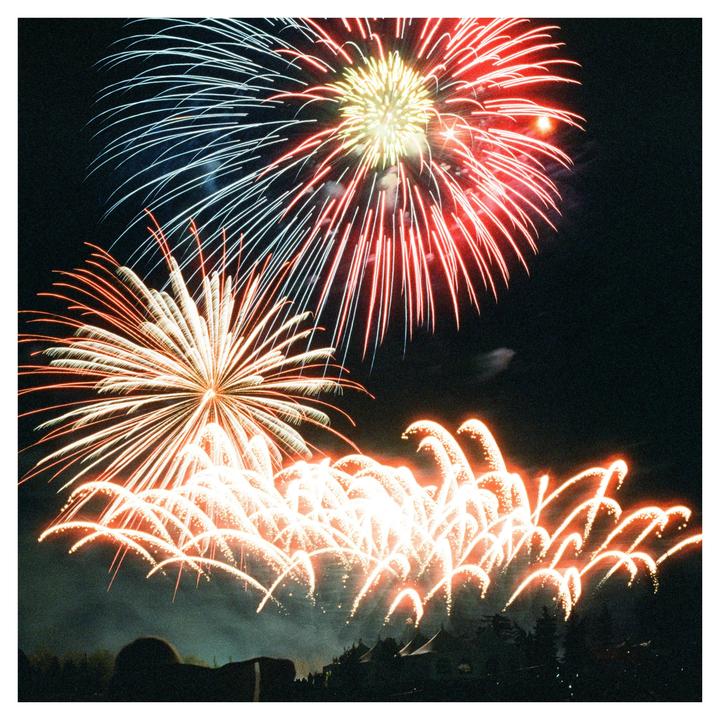 Fireworks caught on Reflx Lab 800T with Nikon F3
