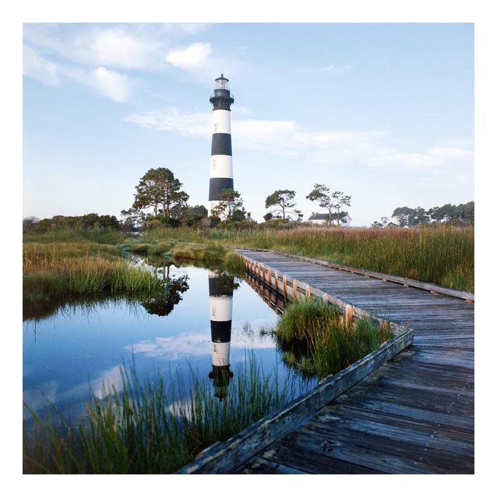 Morning reflections at Bodie Island. Mamiya C330 + 55mm on Portra 400