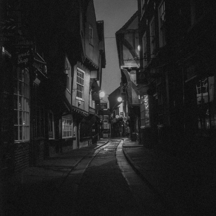 The Shambles, York - Yashica C TLR / 50mm lens / Ilford Delta 3200 film