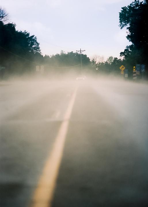 Post rain haze. Nikon F100 + Nikkor 135mm f/2.8 + Cinestill 800T