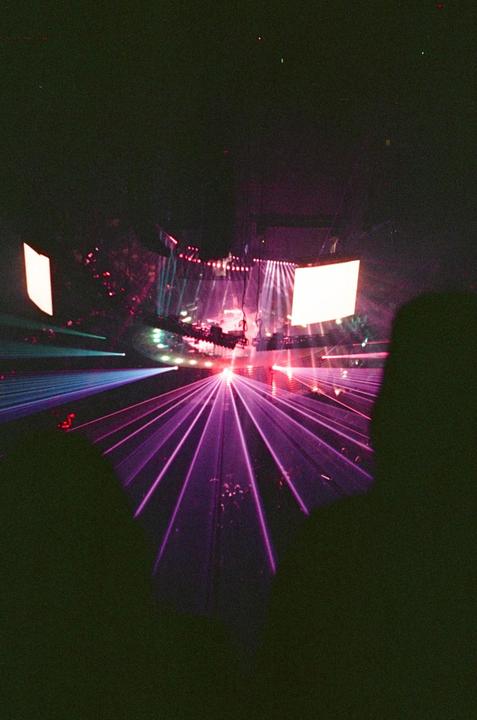 Tame Impala at Barclay's Center Brooklyn - first show of the Deadbeat Tour - shot with an Olympus Mju ii on CineStill 800T