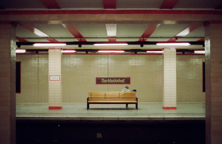 Subway Station in Berlin | Portra 800 | Canon F-1 (either FD 35 F/2 or 50 F/1.4)