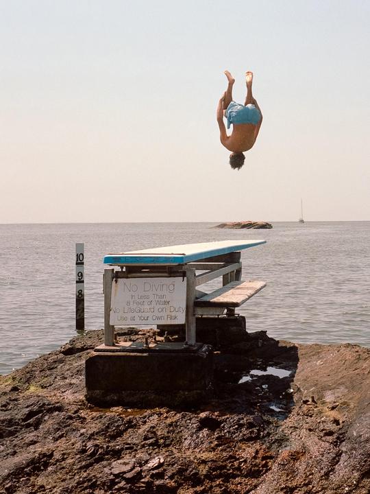 No diving in less than 8 feet of water // Bronica RF // 65mm f4 // Portra 400
