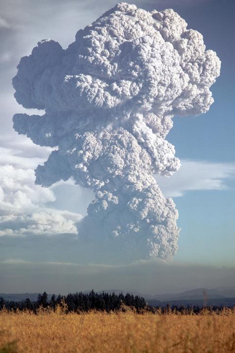 My dad photographed the Mt. St. Helens eruption from 1980 [Camera and lens unknown, Kodak Kodachrome 64]