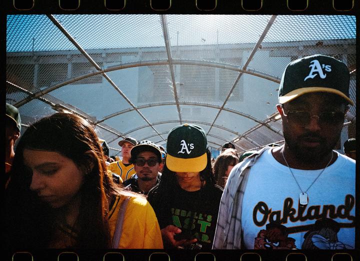 last A's game (leica mp, 28mm f5.6, Portra 400)