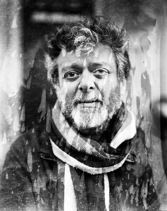 Water Damaged Film, 4x5 Graflex Crown Graphic, 135mm f4.7, Ilford Ortho 4x5