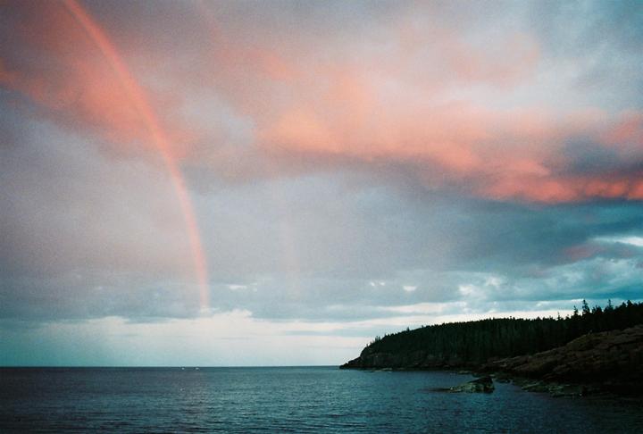 Hey there! First time posting in here. This was shot on portra 800, at a crazy sunset we had in acadia national park in Maine.