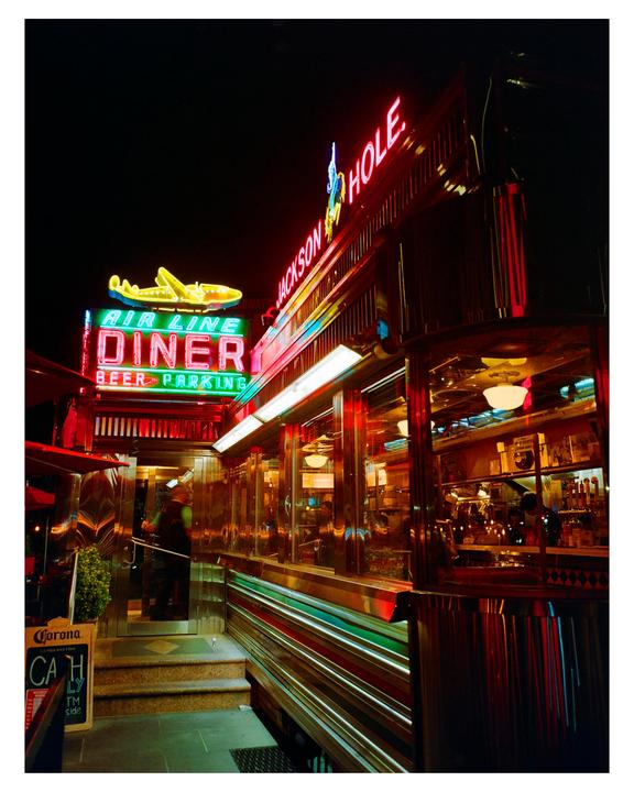 Airline Diner. Fuji GS645W, Kodak Gold | Canon Sure Shot Max, Cinestill 800t
