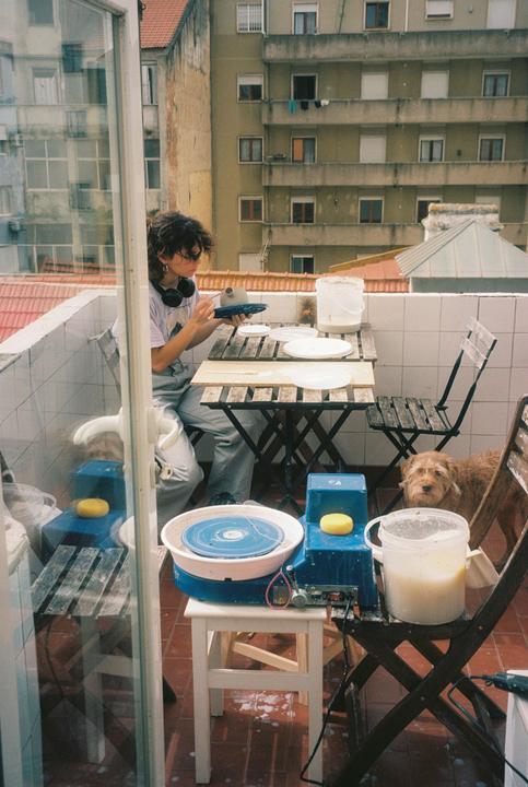Potter at work, Nikon N55 / Portra 400