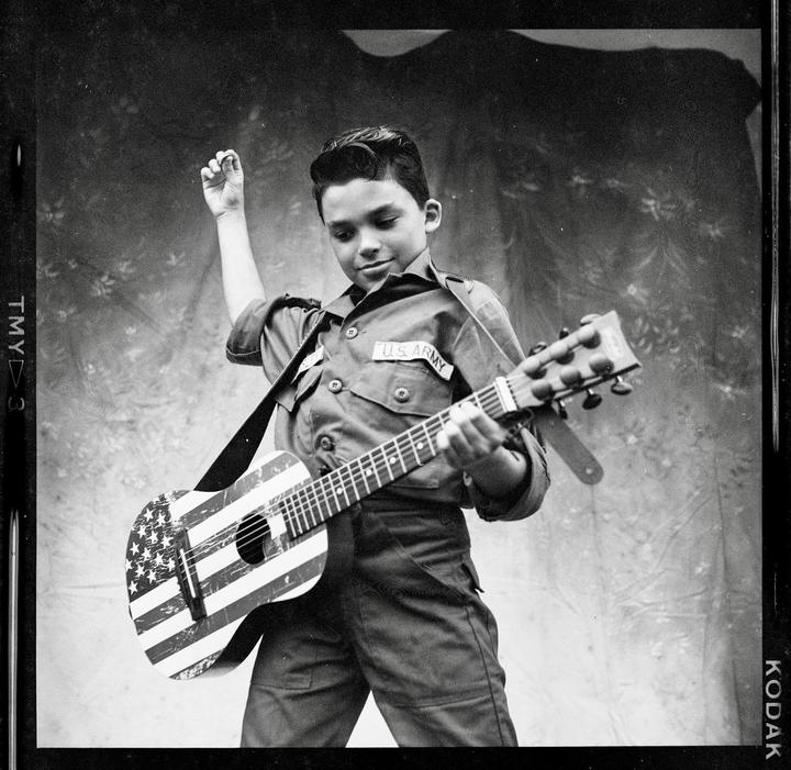 My son is an Elvis fan — Kodak TMAX 400, Minolta Autocord