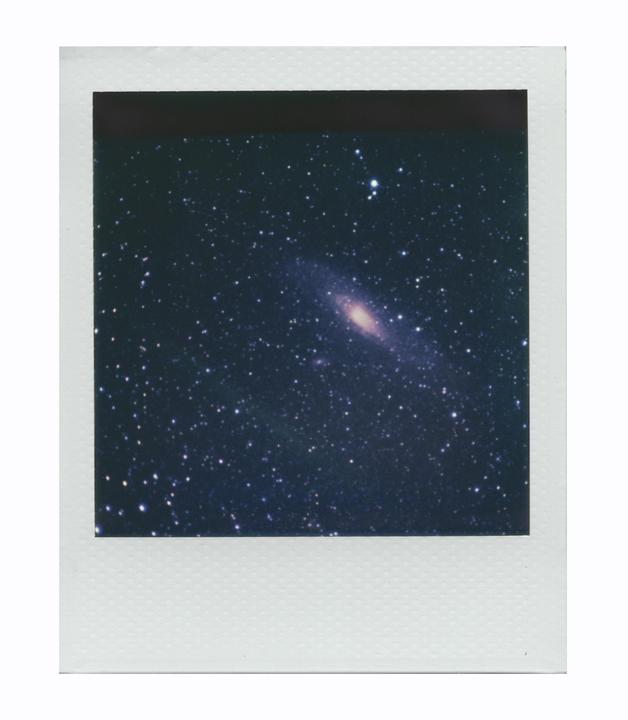 The Andromeda Galaxy, Polaroid GO Film, Pentax 67, 600mm f4