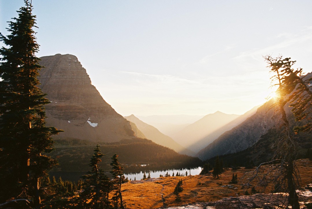 I shoot expired film. Glacier National Park on  [Contax Aria, 25mm f/2.8, Ektar 100], shot on contax with kodak ektar 100