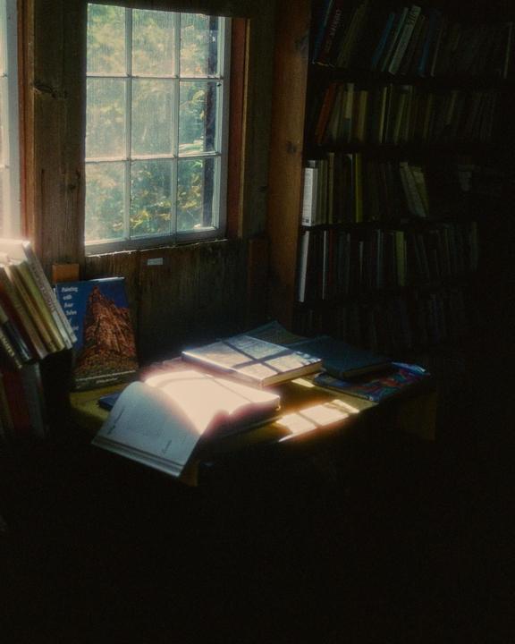 Bookstore, upstate NY. [canon eos 3, 35mm cinestill 800t]