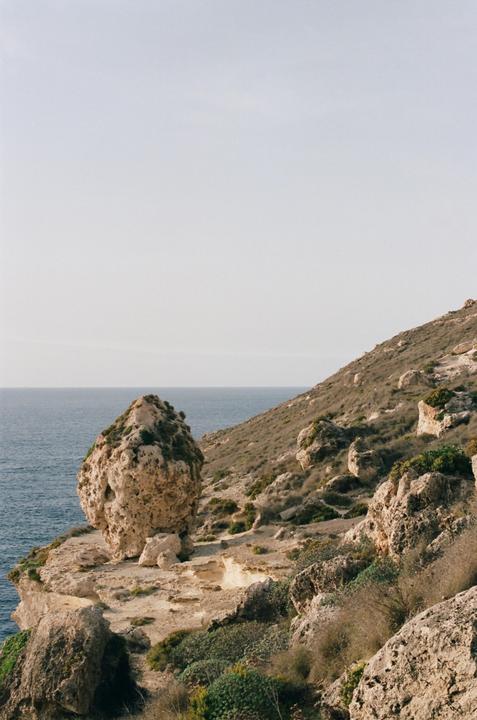 My Friend Luca's Favourite Rock, from my first ever roll (Olympus OM-10, 50mm, Portra 400)
