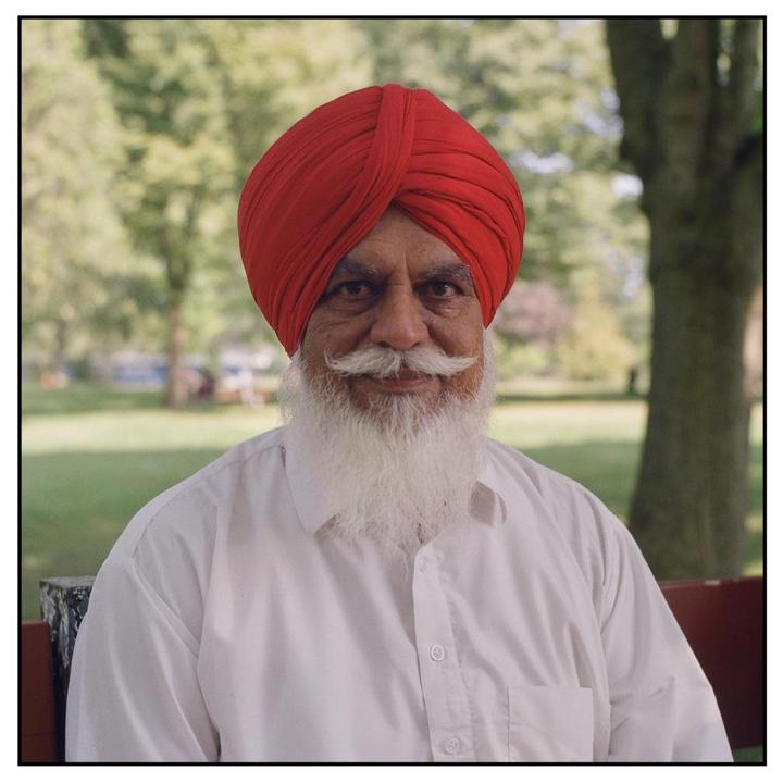 Urban turban. Yashica Mat 124G. Kodak Gold.
