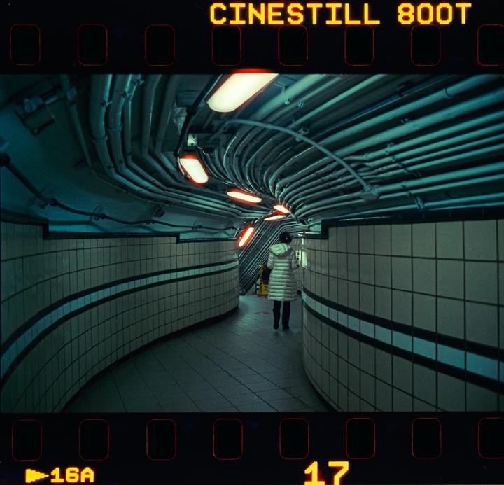 Late night underground | Olympus OM-1 | Cinestill 800t