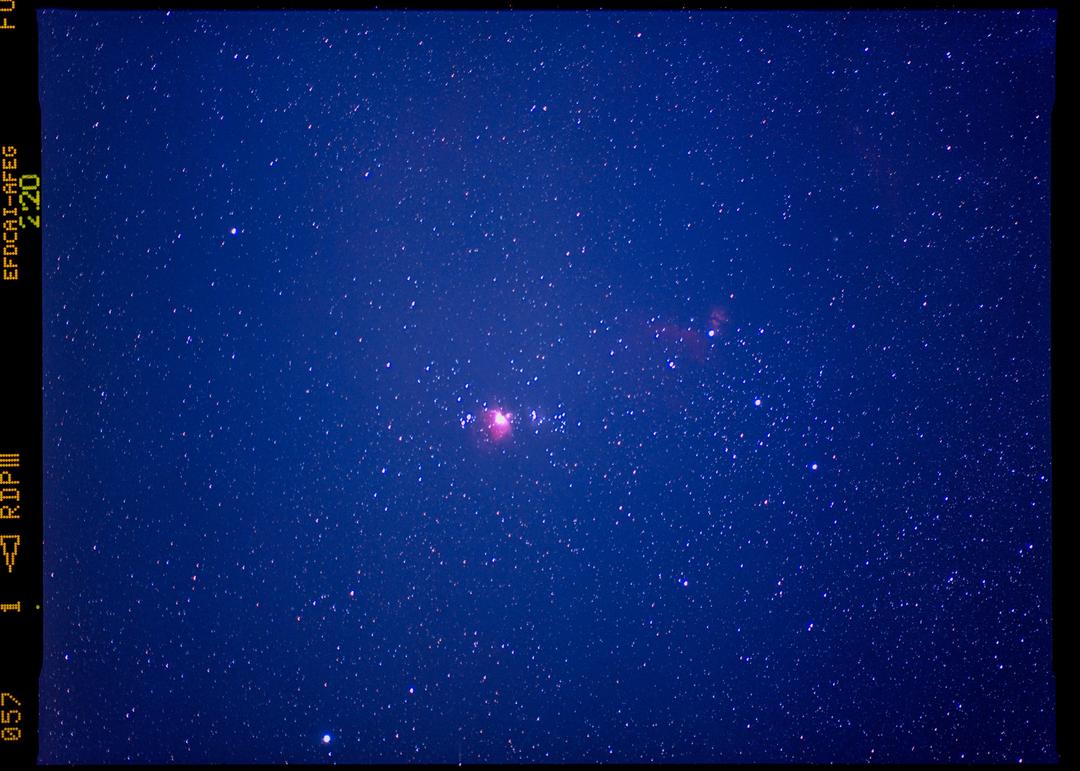 Orion Nebula [CONTAX 645, Sonnar 140/2.8 + Mutar 1.4x TC, Fujichrome Provia 100F]