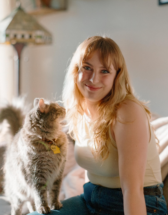 Favorite Cat Mom (Pentax 6x7, 105mm f2.4, Expired 220 Kodak Pro 400)