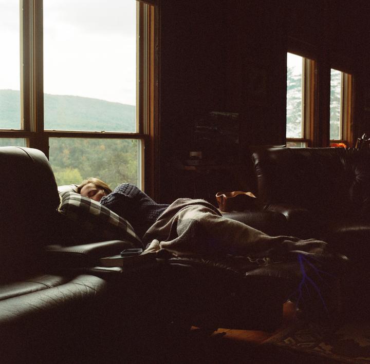 Nap time, take two. Hasselblad 500, Portra 800.