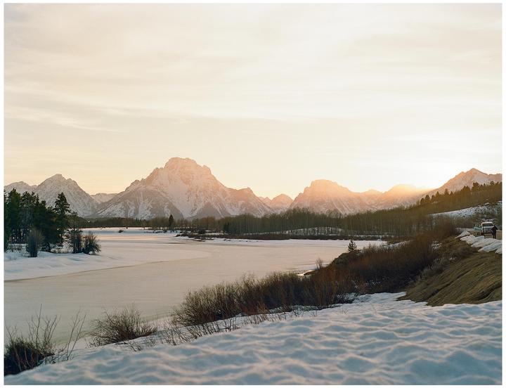 A frizen Oxbow Bend, Yellowstone National Park, WY [Mamiya 645, Kodak Portra 800, 80mm f/2.8]