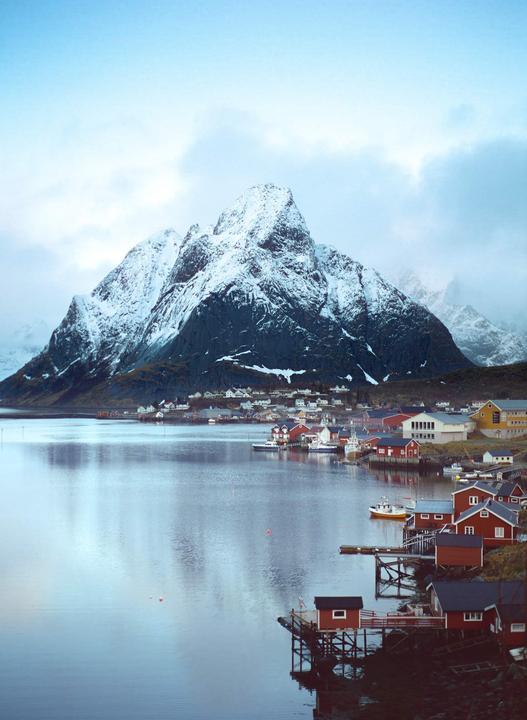 The world’s most-photographed village - Reine, Norway [Mamiya 645 Pro, Cinestill 50D+2]