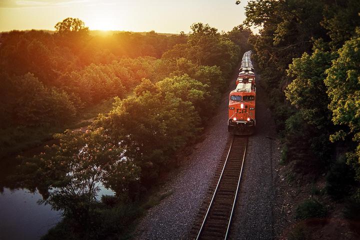 Dusk On The Railroad | Pentax K1000 | 28mm f/2.8 | Ektar 100