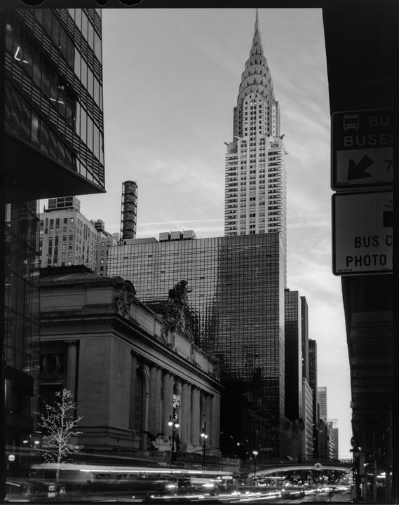 at the corner of 42nd and Madison | Graflex Crown Graphic | Schneider-Kreuznach Xenar 135mm f/4.7 | Ilford FP4+