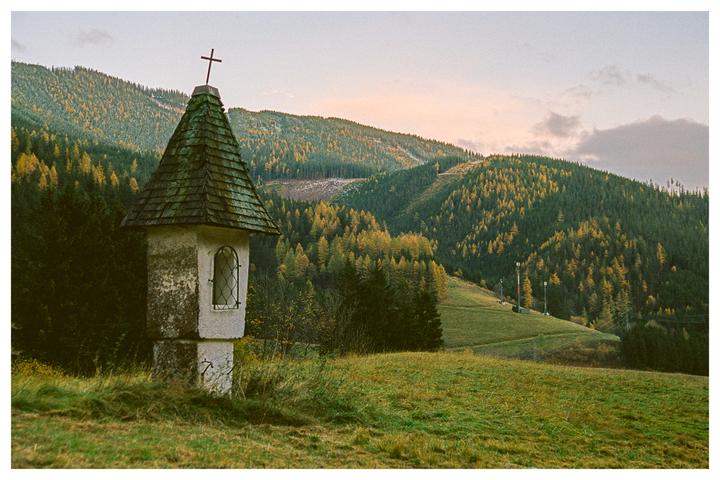 Moody Sunset Somewhere in the Alps [Nikon F100, Portra 400]