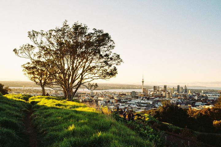 Sunset in Auckland [Contax G1, 28mm, Fuji 200]