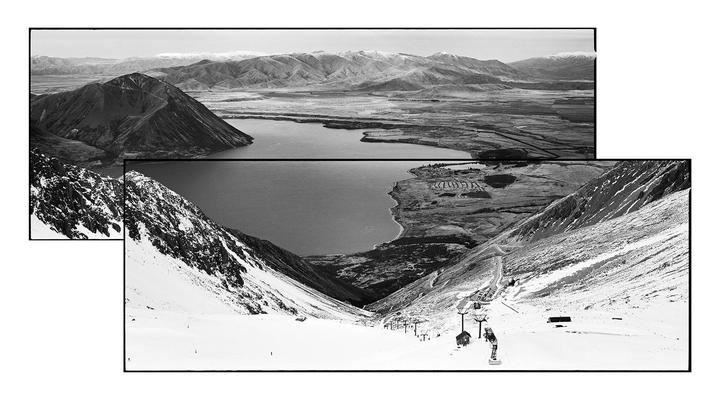 The View From Ohau Ridge [Xpan / Pan F+ / 90mm / Orange Filter]