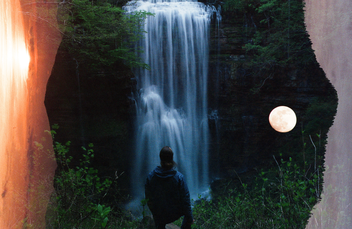 appalachian moon (quadruple exposure) / canon ef & fujicolor 200