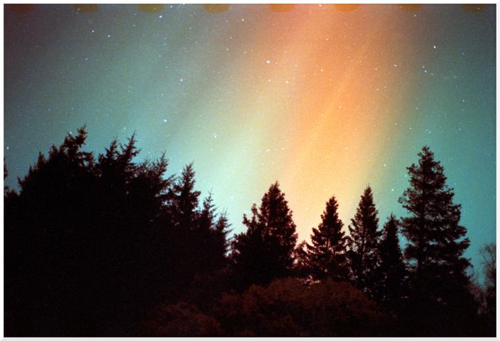 Northern lights on Kodak Vision 3. Nikkormat FT3 and Nikon 50mm f. 1.8