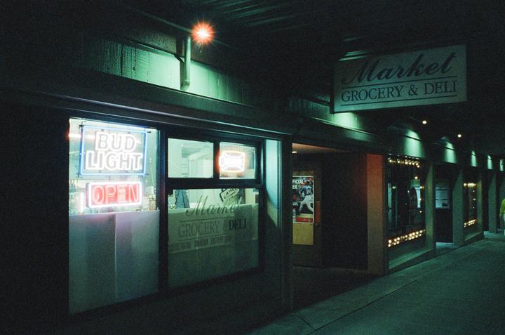 Seattle at Night [Nikon FA, Nikon 35mm f2.5 E, Panther 800]