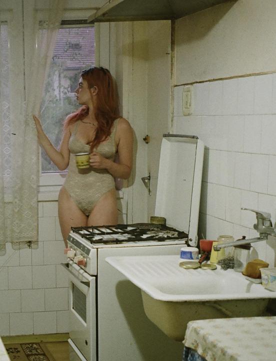 Self portrait in grandma’s kitchen [Canon Prima Super 115, Kodak ultra 400]
