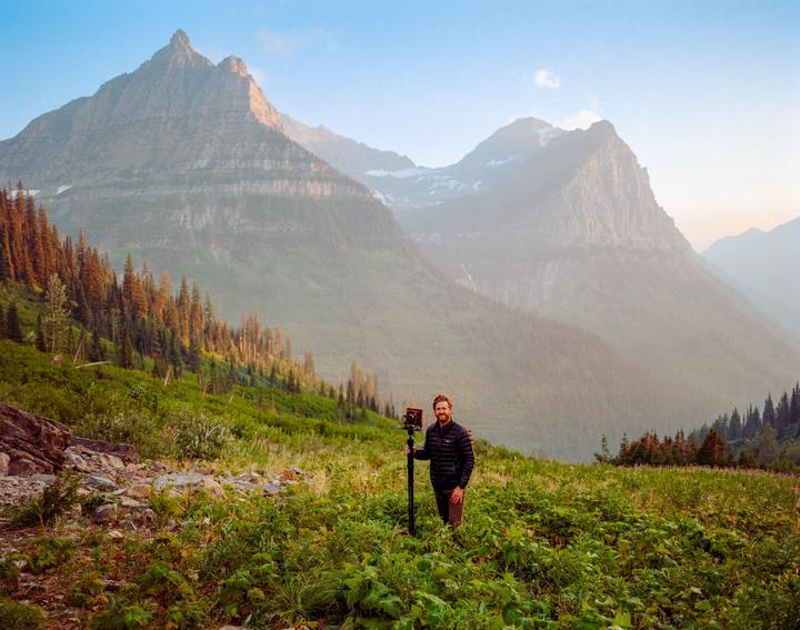 Portrait of my friend Logan in Glacier NP | Mamiya 7ii, 65mm, Gold 200