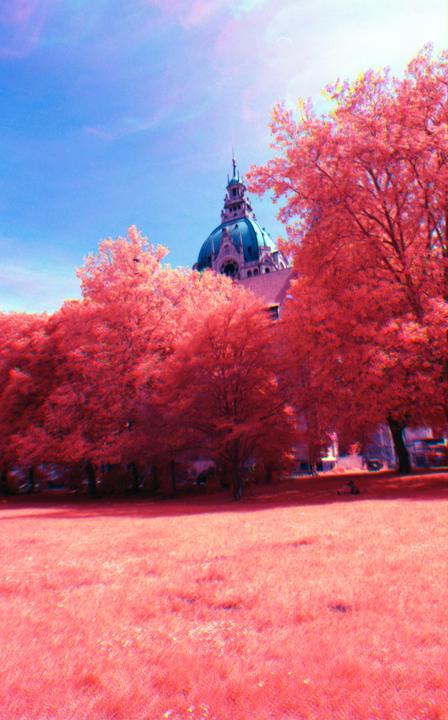 Hanover city hall in Infrared / Nikon F5 / Kiron 24mm f2 / Rollei Infrared (trichrome)