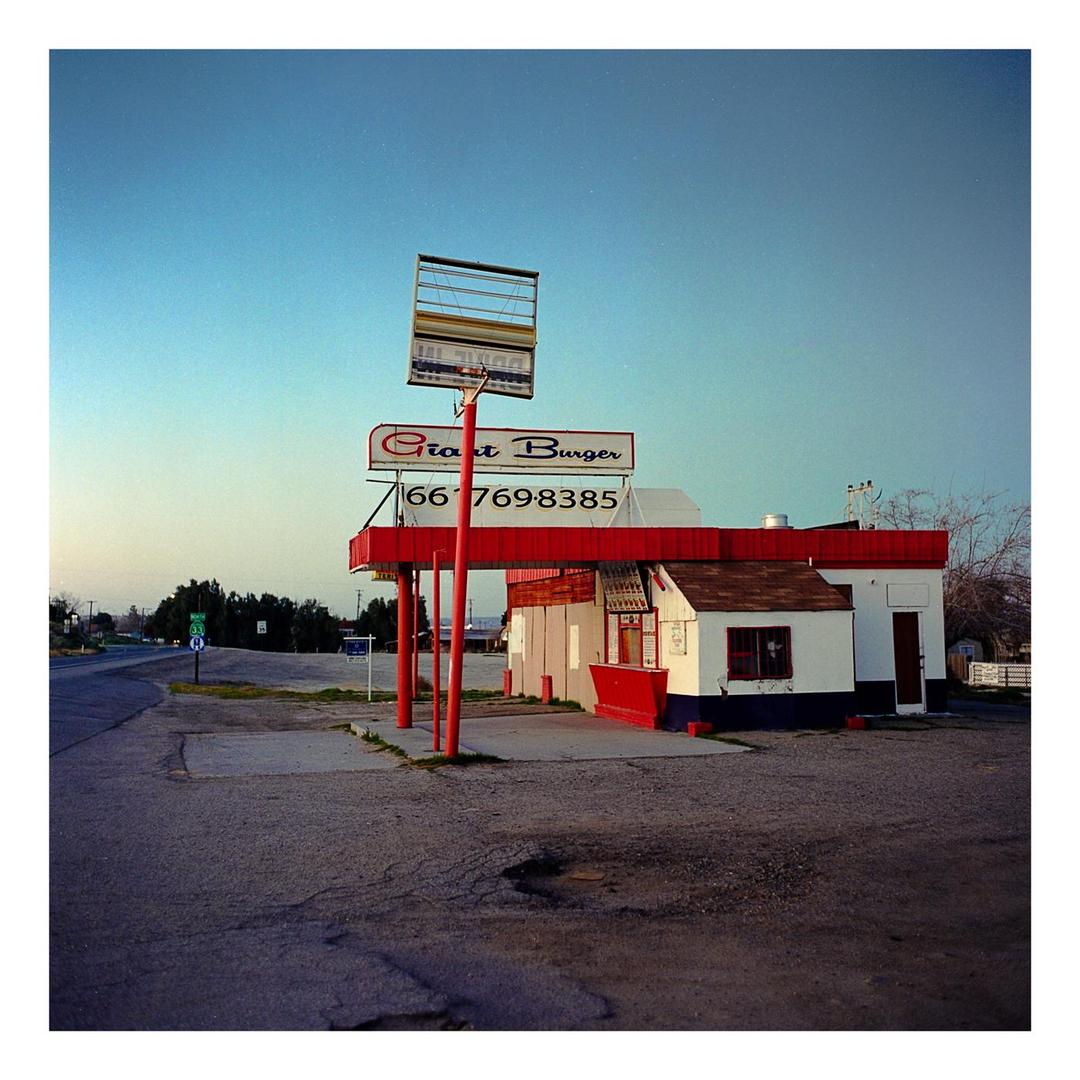 Abandoned roadside burger stand in Maricopa, California [Mamiya C330 + Sekor 65mm f3.5 lens on Kodak Ektar 100], shot on mamiya c330 with kodak ektar 100
