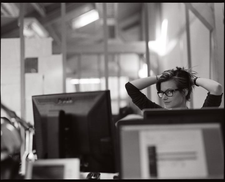 Co worker - ILFORD400 - Pentax 6X7 105mm 2.4