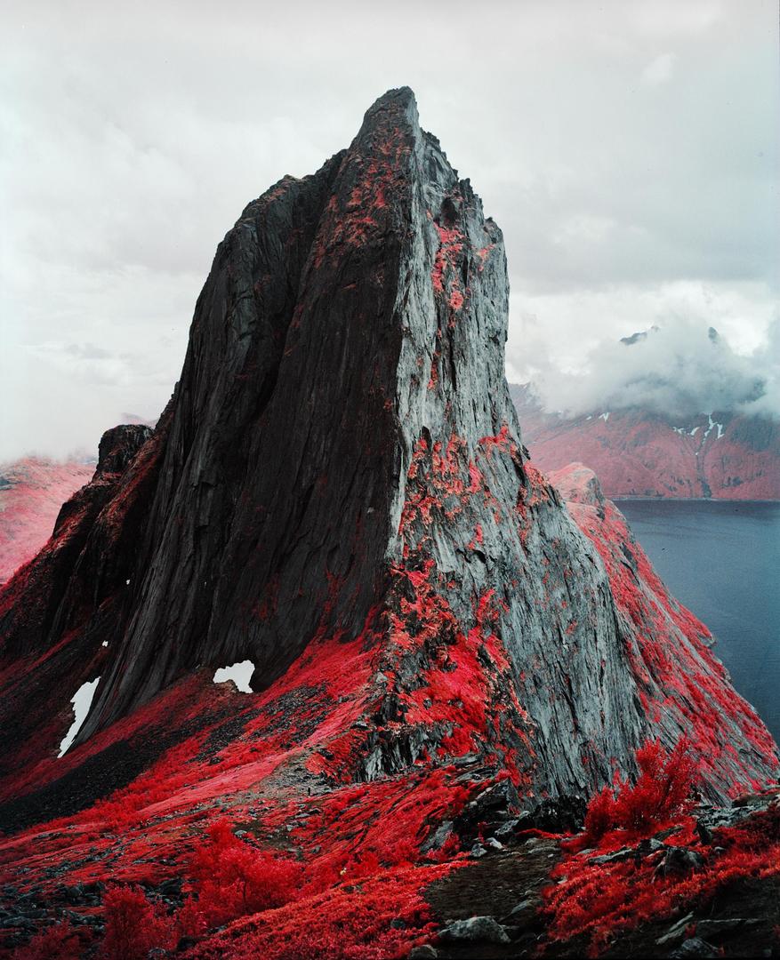 Senja, Norway [Mamiya 7ii, 80mm, Aerochrome 1443 (C41), B+W 099 filter], shot on KODAK AEROCHROME