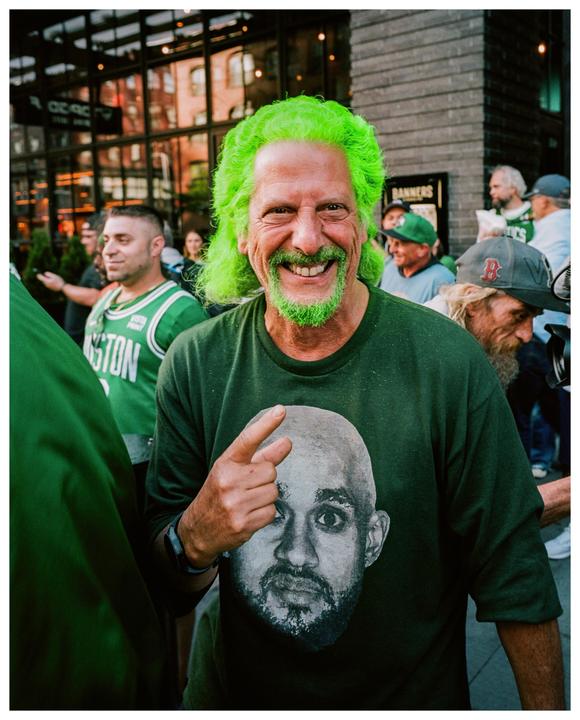 Celtics fans before Game 1 of the NBA Finals / Ricoh GR-1 + Portra 160