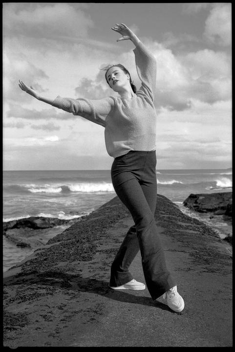 Amber by the sea (Fuji GW690ii 90mm f3.5, Ilford Delta 400)
