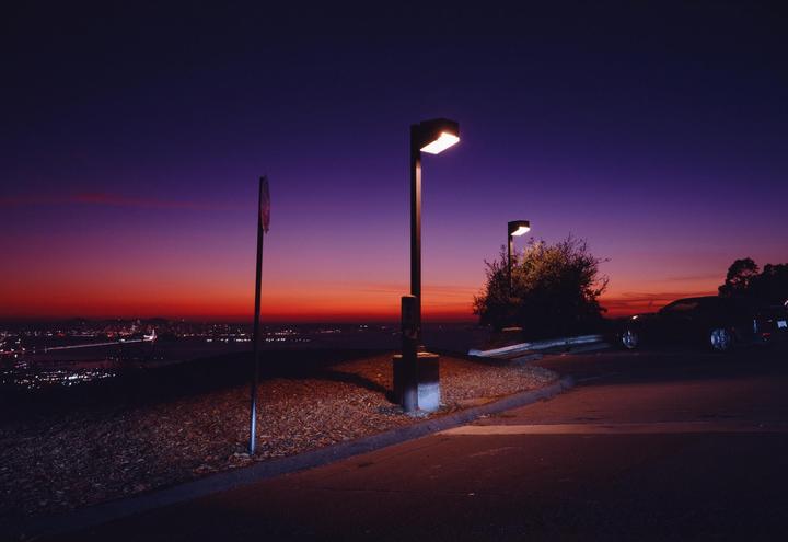 Sunset from the Berkeley Hills, Fuji 6x9, kodak E100 expired in 2002 (but kept cold)