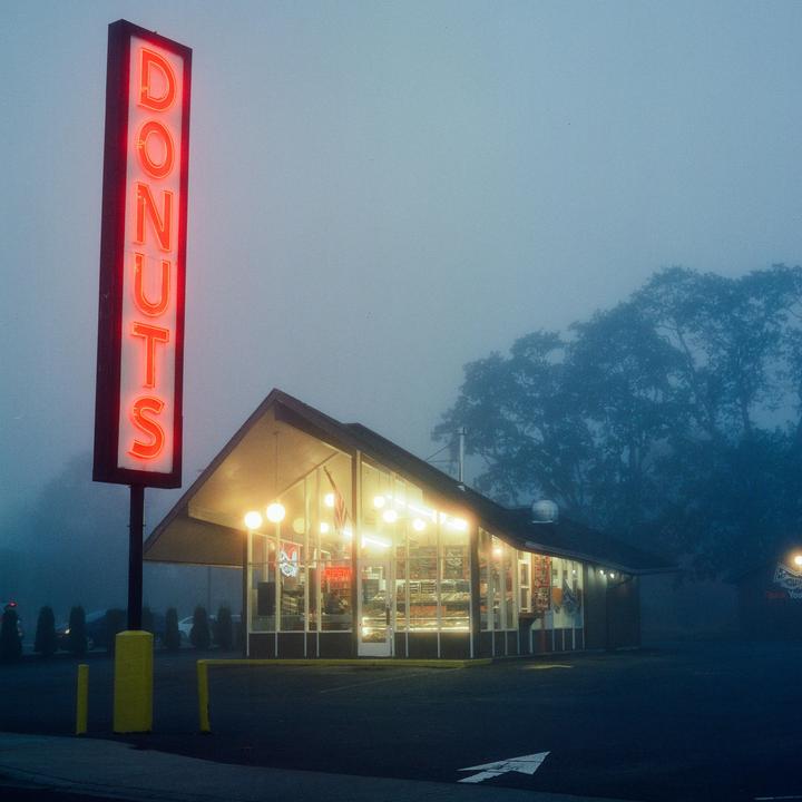 House of Donuts in Lakewood, WA - Mamiya C220, 80/2.8, Cinestill 800T