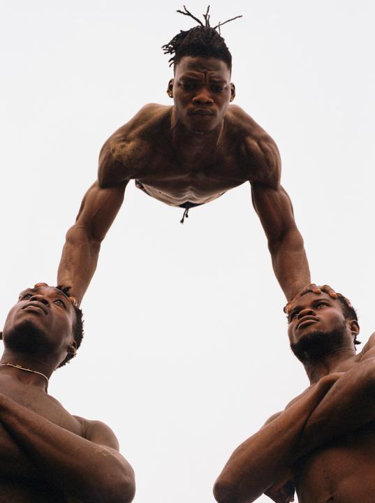 Another handstand. Kokrobite, Ghana. Bronica ETRS. 75mm. Portra 400 pulled 1 stop.