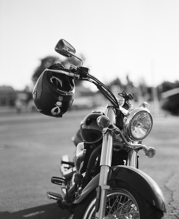 Back on the road (after years in the garage) - Pentax 67, 105mm f2.4, Ilford PanF 50
